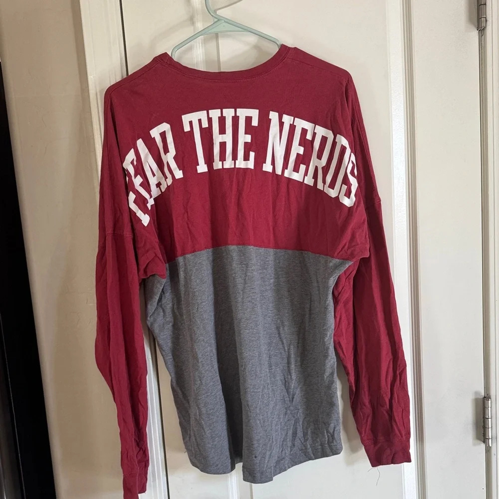 “FEAR THE NERDS” Stanford Long Sleeve Tee / C52 - Picture 2 of 5